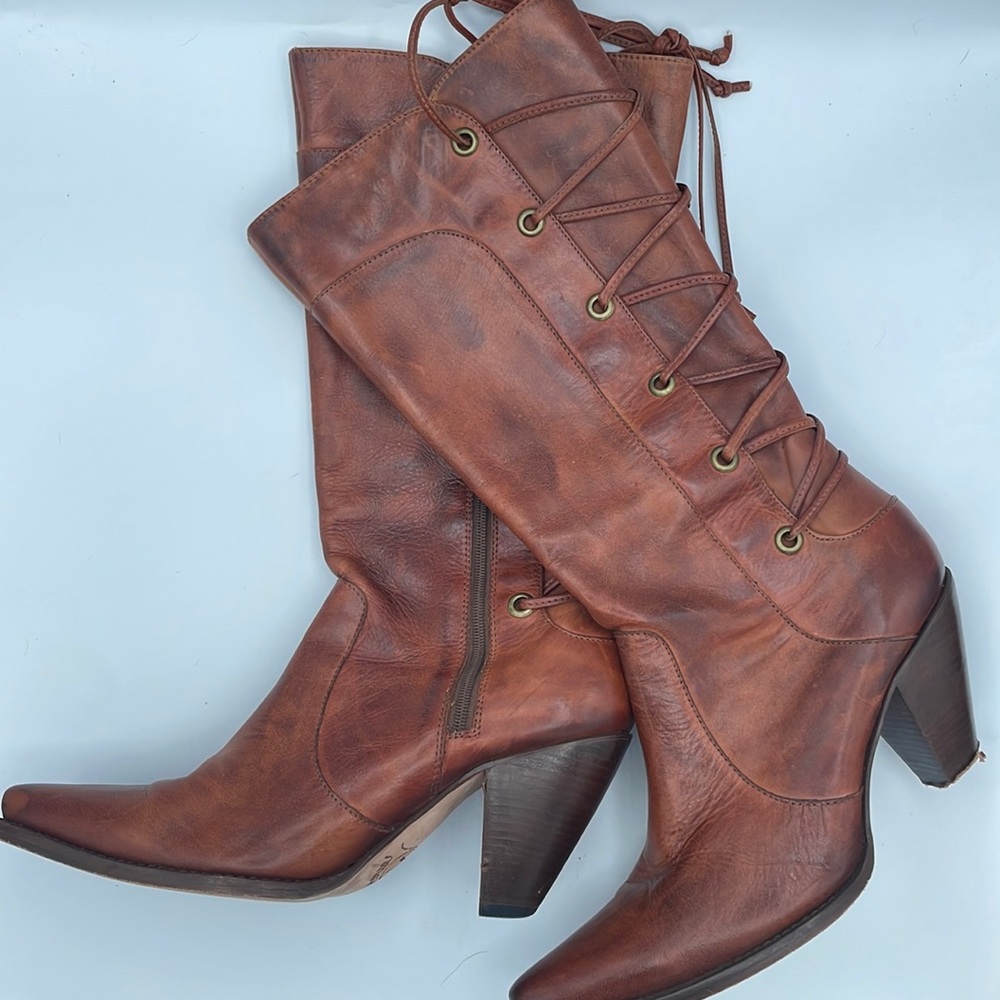 CHARLIE HORSE Women Brown Leather Boots